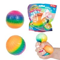 Toi-Toys Fun knijpbal rainbow ribbing foam 7cm
