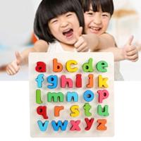 Regenboog kleine Letter a-z stijl kinderen vroeg onderwijs houten bouwstenen speelgoed ouder-kind interactie educatief speelgoed grootte: 32 * 32 * 3