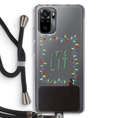 It's Lit: Xiaomi Redmi Note 10 Pro Transparant Hoesje met koord