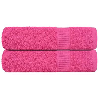 VidaXL Badhanddoeken 2 st 100x150 cm 360 g/m² 100% katoen roze