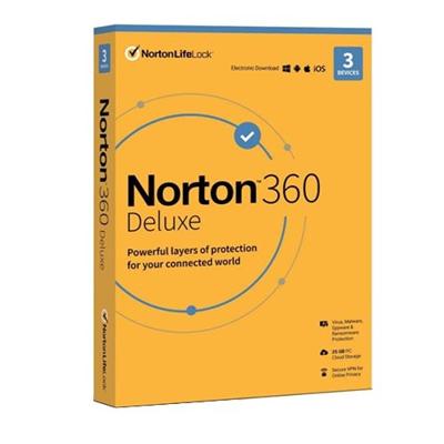 NORTON 360 DELUXE · 1 Jaar · 3 Apparaten · 25GB · Abonnement · CD Key