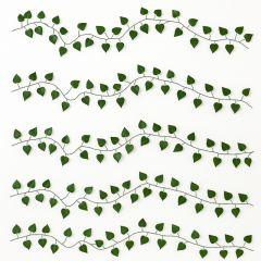 Outlet L: Kunstgroen slinger groene bladeren klimop 150cm lang 5 stuks - Warentuin Collection