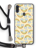 Regenboog: Samsung Galaxy A11 Transparant Hoesje met koord