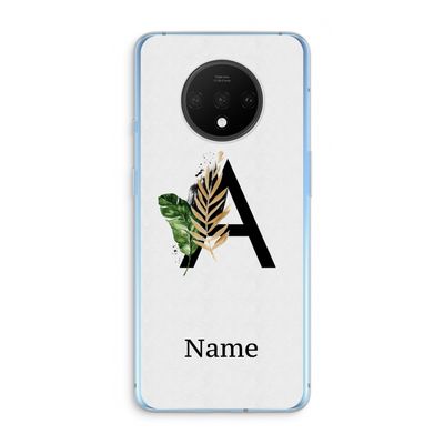 Charcoal Flora: OnePlus 7T Transparant Hoesje