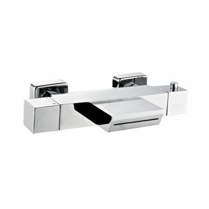 Badmengkraan Vierkant Met Waterval Chroom Aqua Royal