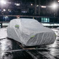 492 cm Afdekzeil Auto Autozeil Weerbestendig met Ritssluiting en Tas voor Regen Sneeuw Zon UV-Bescherming Autoafdekking voor Sedan/SUV
