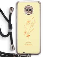 No rain no flowers: Motorola Moto G6 Transparant Hoesje met koord