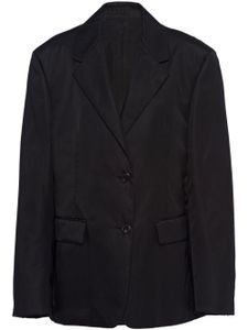 Prada blazer à plaque logo - Noir