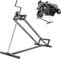 Grasmaaier Heber Hefapparaat tot 400 kg 50° Traploos Verstelbare Vouwbare Hefbrug Zwart