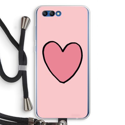 Hartje: Honor 10 Transparant Hoesje met koord