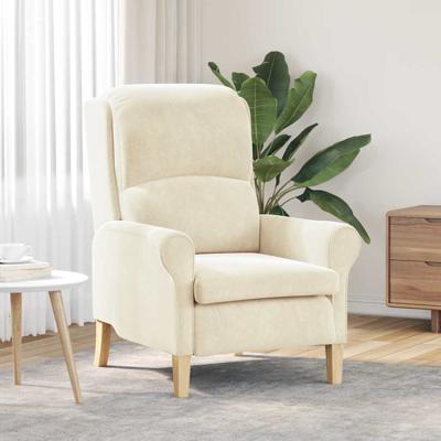 Fauteuil Crème 76 x 94 x 102 cm Fluweel