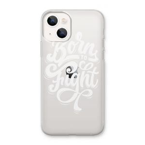 Born to Fight: iPhone 13 mini Transparant Hoesje