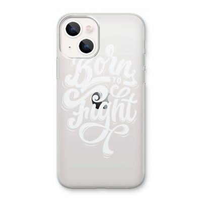 Born to Fight: iPhone 13 mini Transparant Hoesje