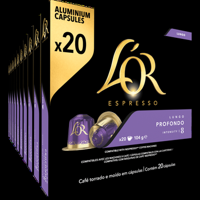 L&apos;OR Espresso Lungo Profondo Gemalen Koffie 20 Stuks 104 g bij Jumbo