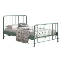 Leen Bakker - Vipack Bed Bronxx - Olijf - 140x200 Cm - Metaal - Groen - 208x146.5x110 Cm