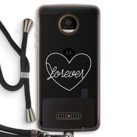 Forever heart pastel: Motorola Moto Z Force Transparant Hoesje met koord