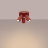 Plafondlamp KARBON 3P rood oker