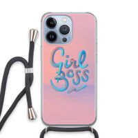 Girl boss: iPhone 13 Pro Transparant Hoesje met koord