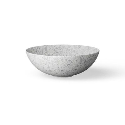 Looox Ceramic terrazzo waskom - 40x15cm - Beige wwk40tb