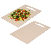 Plasticforte Keuken Snijplank - 2x - taupe - 36 x 24 cm - kunststof - voor groente, fruit, vlees