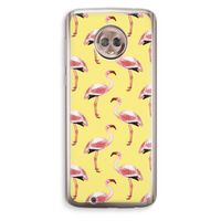 Flamingo's geel: Motorola Moto G6 Transparant Hoesje