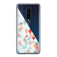 Gekleurde driehoekjes pastel: OnePlus 7 Pro Transparant Hoesje