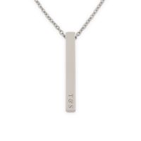 Bar ketting met naam - Zilver