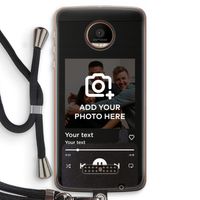 Music Player: Motorola Moto Z Force Transparant Hoesje met koord