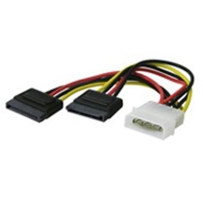 Stroomadapter 5,25" Molex / 2x 15-Pin SATA Adapter
