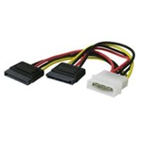 Stroomadapter 5,25" Molex / 2x 15-Pin SATA Adapter