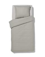 HEMA Dekbedovertrek flanel 140x200/220 melange grijs (lichtgrijs)