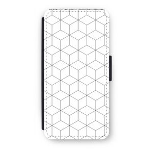 Zwart-witte kubussen: iPhone 8 Flip Hoesje
