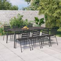 9-delige Tuinset staal antracietkleurig 9-delige Tuinset staal antracietkleurig