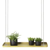 Esschert Design Plantenblad hangend rechthoekig L goudkleurig - thumbnail