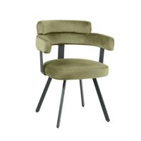 LABEL51 Eetkamerstoel Bardio - Hunter - Fluweel - Black Frame