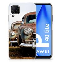 Huawei P40 Lite | Siliconen hoesje | met foto Vintage Auto