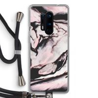 Roze stroom: OnePlus 8 Pro Transparant Hoesje met koord