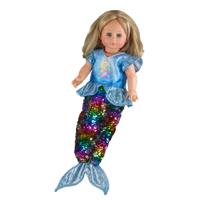 Heless poppenjurk zeemeermin met pailletten, 35-45 cm