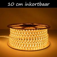 LED Strip 230 Volt - Inkortbaar per 10 cm - Oranje - Dimbaar - IP65