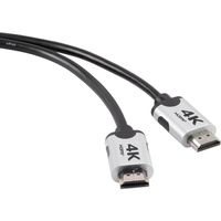 SpeaKa Professional SP-6344136 HDMI-kabel HDMI Aansluitkabel HDMI-A-stekker, HDMI-A-stekker 2.00 m Zwart Audio Return Channel (ARC), Ultra HD-HDMI, Vergulde - thumbnail