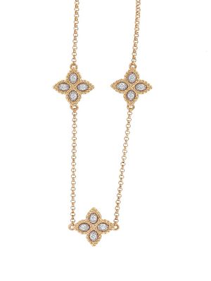 Roberto Coin bracelet Princess Flower en or rose 18ct pavé de diamants