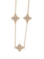 Roberto Coin bracelet Princess Flower en or rose 18ct pavé de diamants