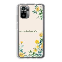 Gele bloemen: Xiaomi Redmi Note 10S Transparant Hoesje Gele bloemen: Xiaomi Redmi Note 10S Transparant Hoesje