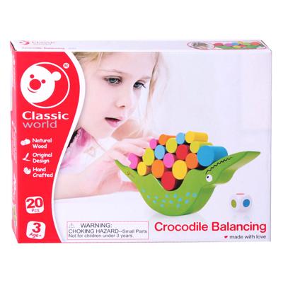 Classic World world houten balansspel krokodil, 20dlg.