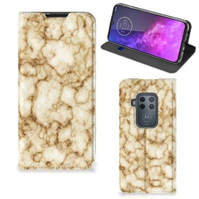 Motorola One Zoom | Standcase | Marmer Goud