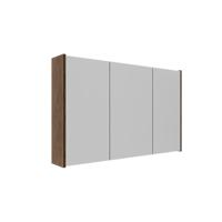Saniclass Holz Frame Spiegelkast - 100x63x16cm - inclusief zijpanelen - Walnut pure SW1420838/SW1212817