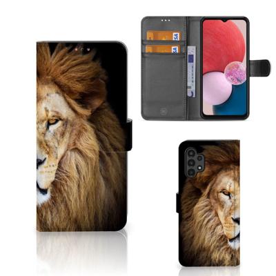 Samsung Galaxy A13 (4G) | Telefoonhoesje | Met pasjeshouder | Leeuw
