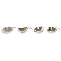 Valet Tray Home ESPRIT Zilverkleurig Aluminium Shabby Chic 16 x 10 x 4 cm