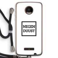 Negenduust vierkant: Motorola Moto Z Force Transparant Hoesje met koord