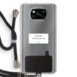 Reminder: Xiaomi Poco X3 NFC Transparant Hoesje met koord